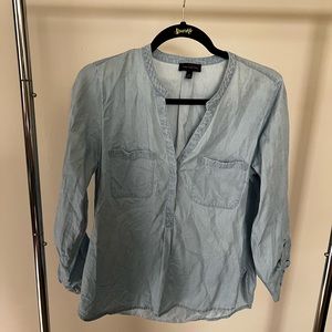 The Limited Chambray Top